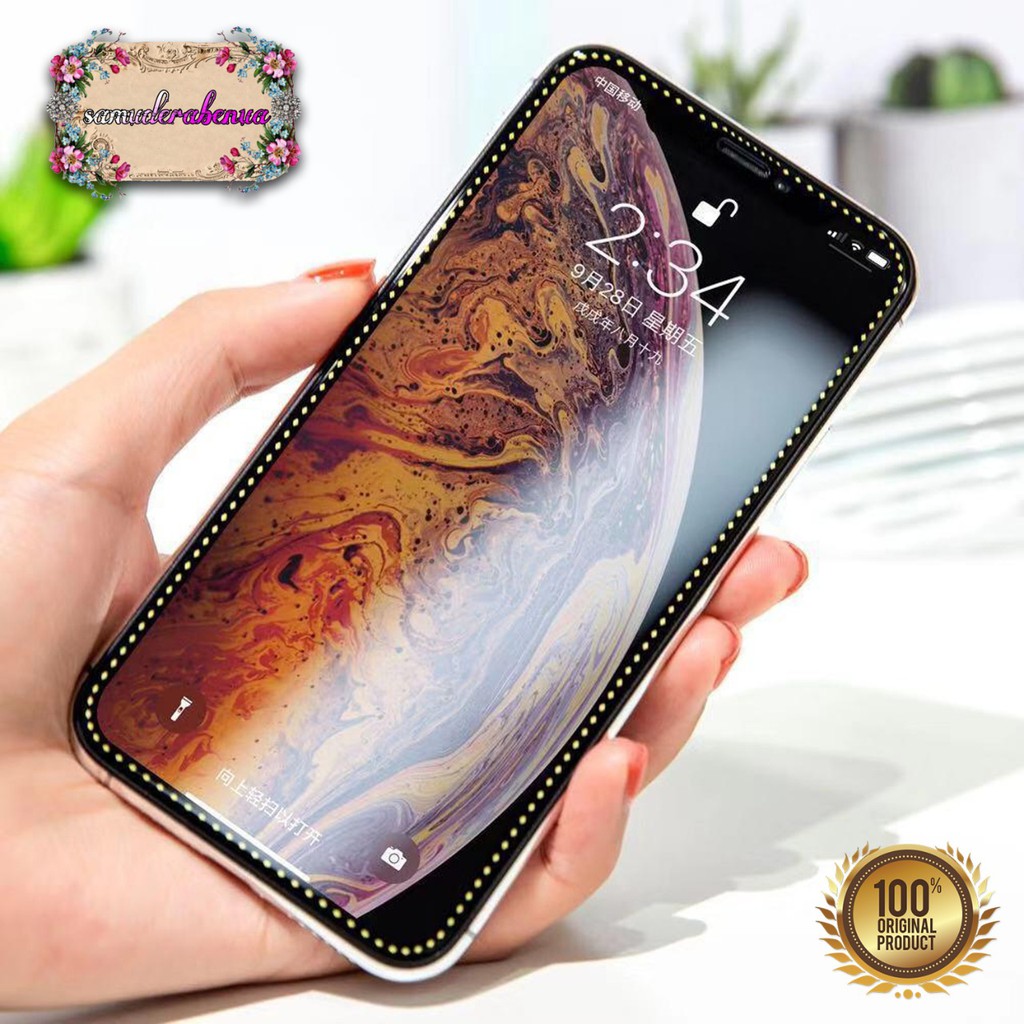 TEMPERED GLASS ANTI GORES GORILLA GLASS 9D FULL SCREEN  DIAMOND IPHONE 6 7 6+ 7+ X  XS XS MAX SB524