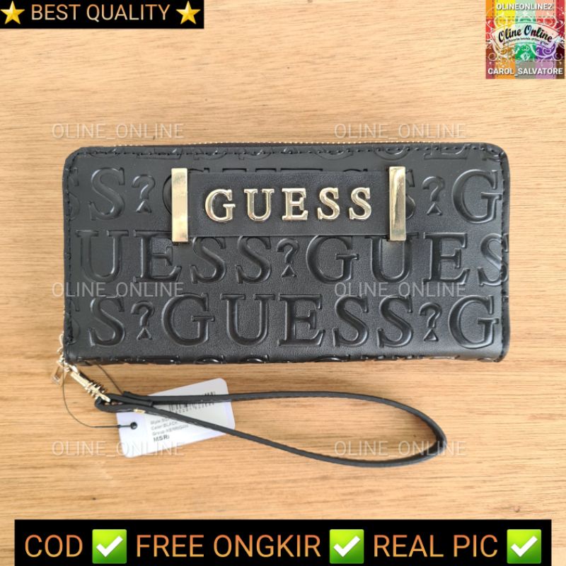 dompet kerrigan emboss black cream white pink beige logo brown black logo black zipper wallet long wallet dompet panjang roomy paspor bag wallet big size gs gb