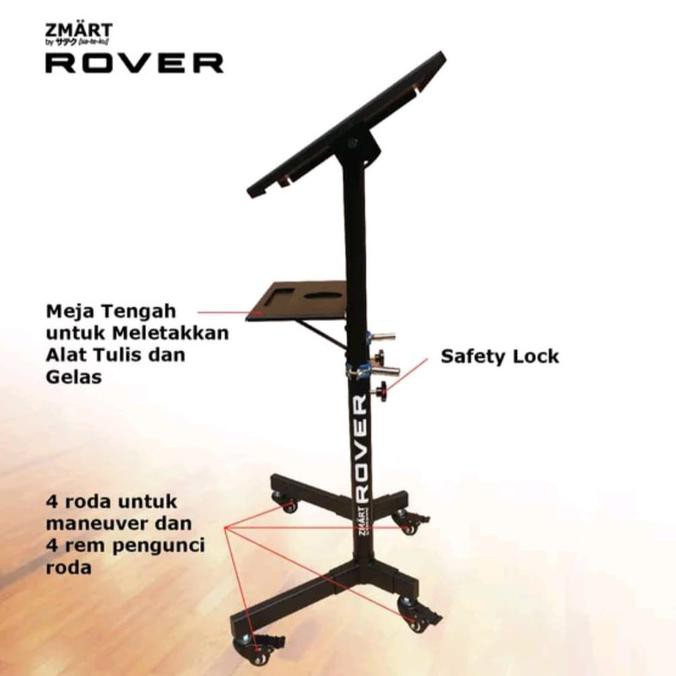Jual Meja Berdiri Roda Adjustable Standing Desk Kerja Belajar Miring ...