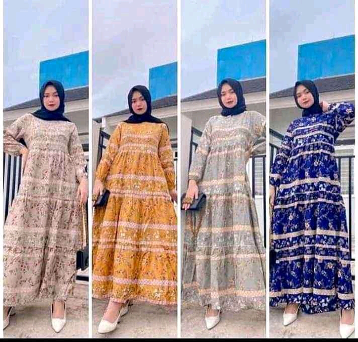 GAMIS VANESSA MATT RAYON PREMIUM/GAMIS BUNGA/GAMIS KEKINIAN/GAMIS REMAJA/GAMIS SIMPLE