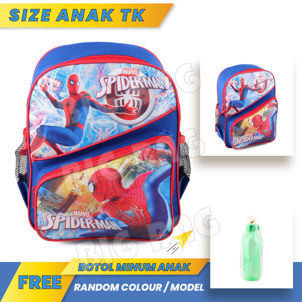 PTS - Ransel Sekolah Anak Cowo / Laki Laki Karakter - SLASH + FREE Botol Minum - Dinier STANDARD .PTS