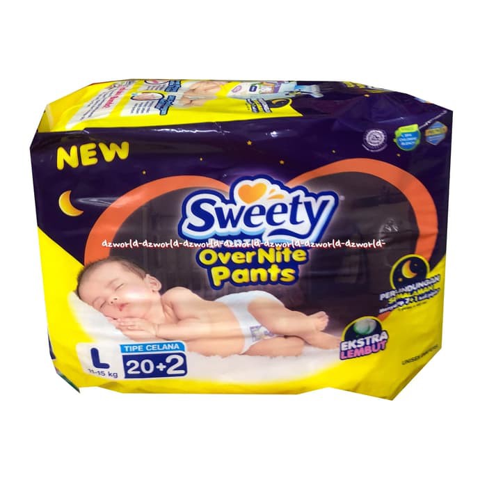 dzw54 Sweety Bronze Overnite Pants L 20 Popok Bayi Malam