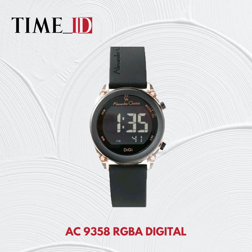 Jam Tangan Expedition AC 9358 DIGITAL BLACK ROSEGOLD Wanita