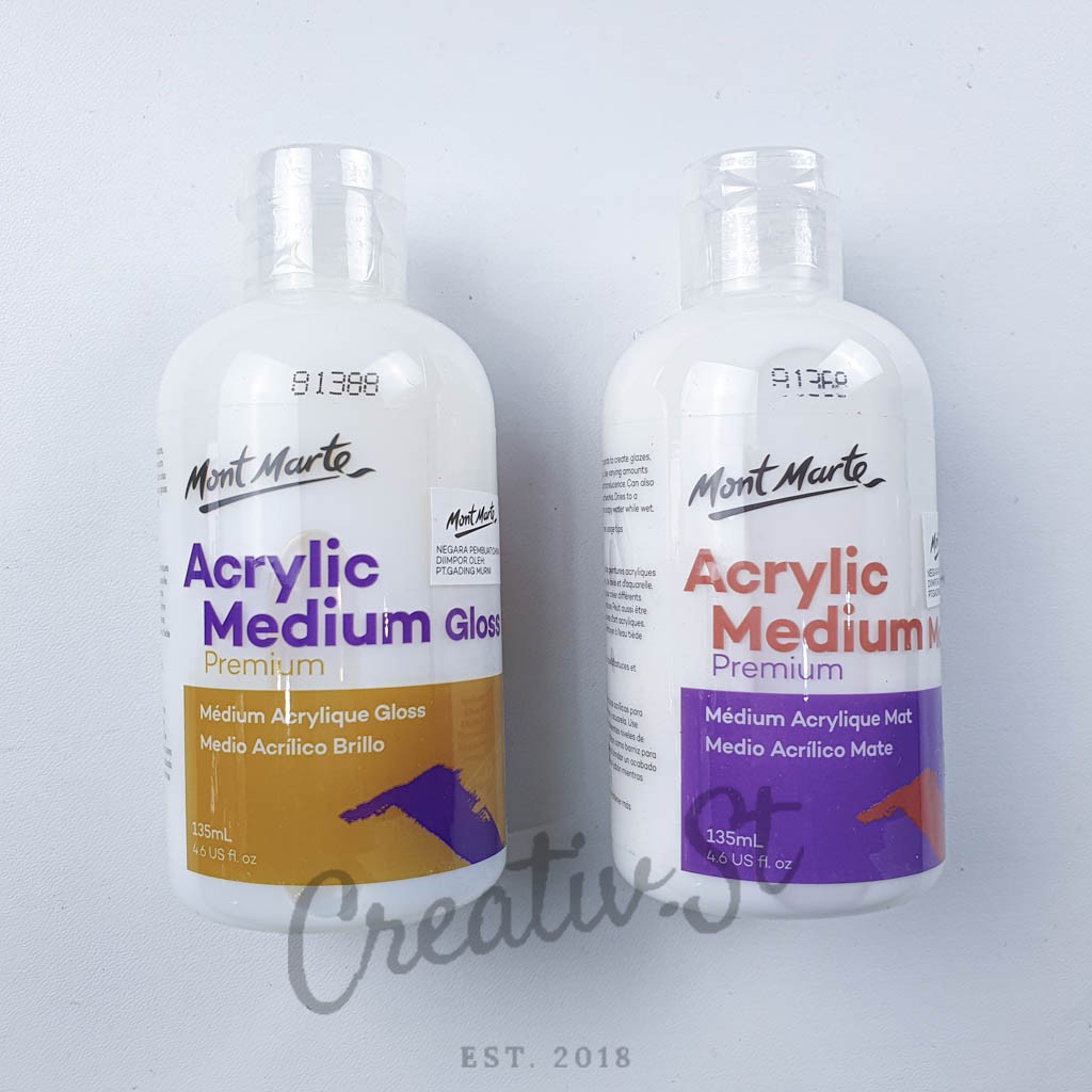 

MONT MARTE Premium Acrylic Medium 135 Ml Glossy Matte Doff Cat Akrilik Mamd0001 Mamd0002