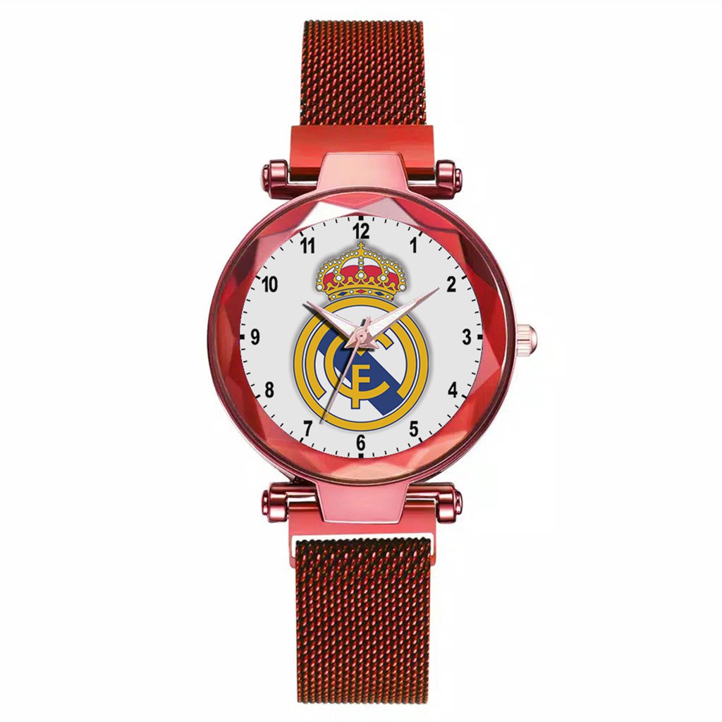 Jam Tangan Wanita Custom - REAL MADRID 1 Free Box &amp; Batre Cadangan