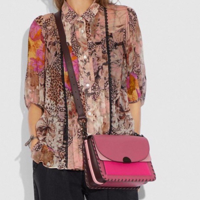 coach Dreamer Shoulder Bag In Colorblock With Whipstitch