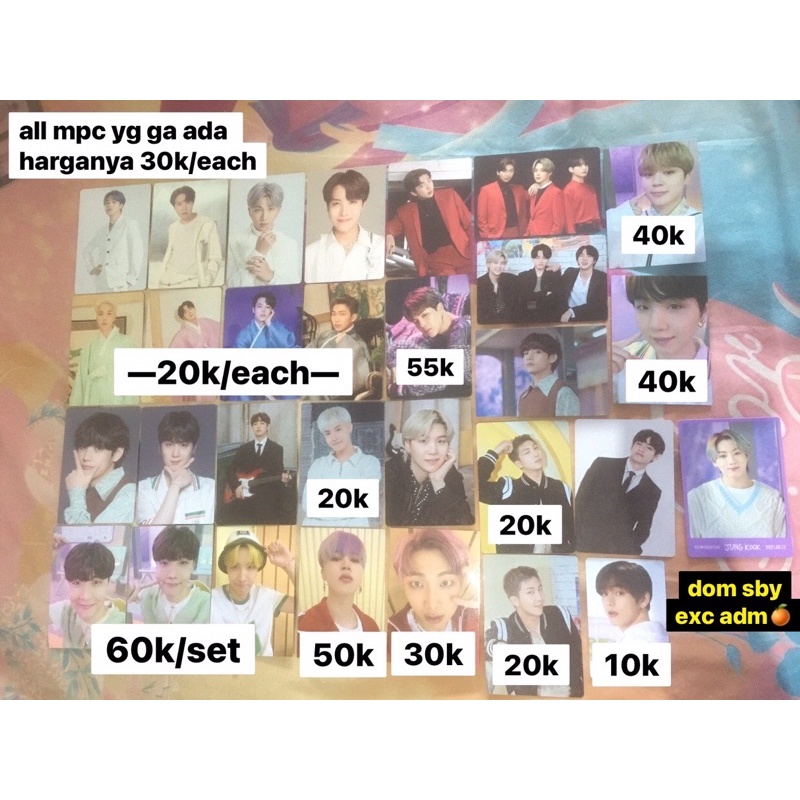 BTS MINI PHOTOCARD (MPC) SPEAK YOURSELF FINAL (SYS), SOWOOZOO, DALMAJUNG, PTD, MOTS ONE, MOTS TOUR, 