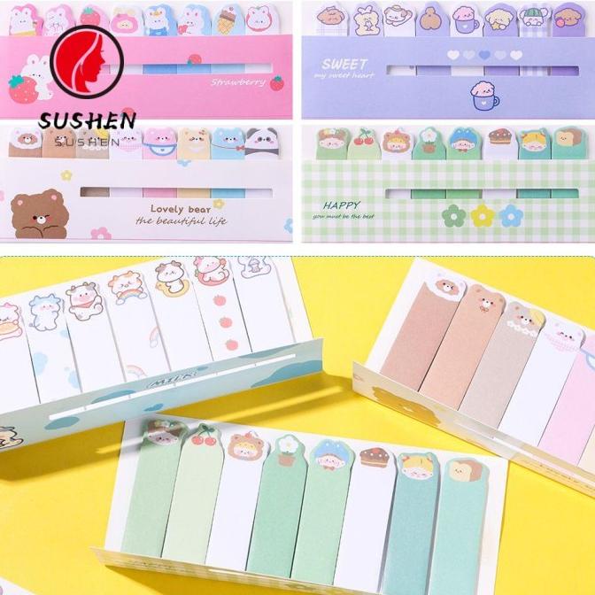 

15 Pcs Stiker Memo Pad Motif Kartun Hewan Untuk Alat Tulis Sekolah