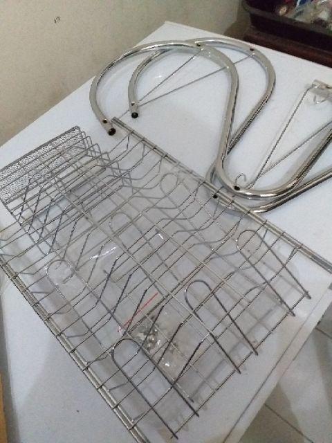 DREAMHOME Promo Termurah Rak  Piring Stainless Minimalis 2 