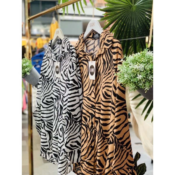 KEMEJA LALUNE ZEBRA COLORS 100% ORIGIBAL IMPORT BANGKOK