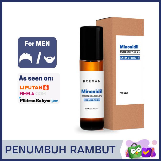 [[BISA COD]] ROEGAN Minoxidil 5% - Penumbuh Rambut Brewok (untuk Botak & Rontok) - 10ml, Basic