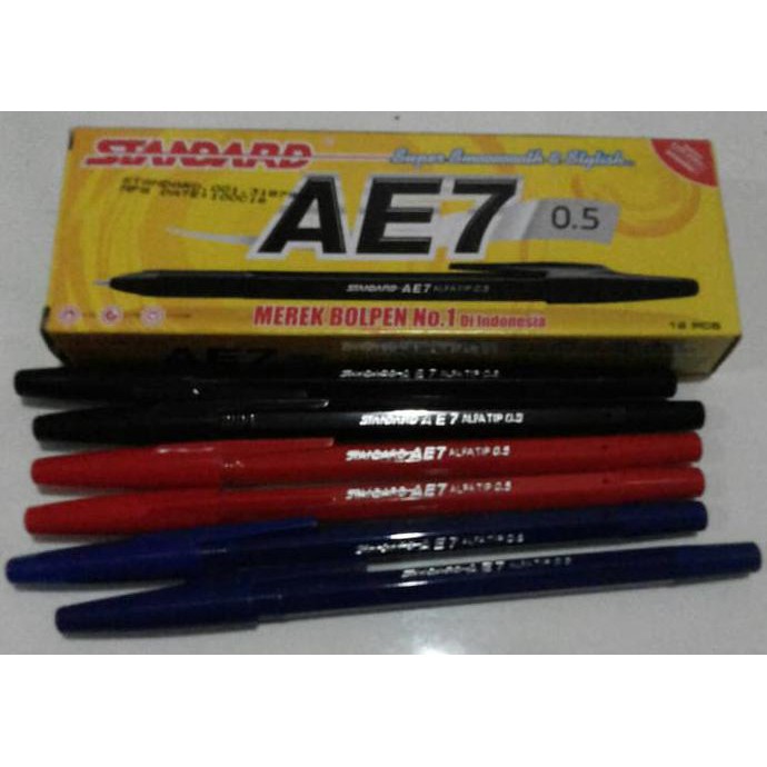 

HOT SALE Pulpen Standard AE7 / Pen / Ballpoint Hitam Biru Merah - Hitam Terjamin