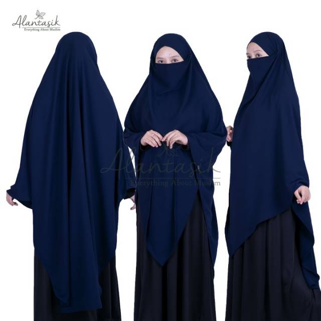 Alantasik - French Khimar XXL/ French Hijab XXL/ Jilbab syari jumbo/ Jilbab Wolfis Jumbo R.7