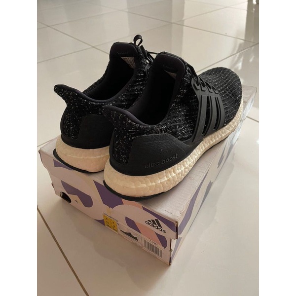 ADIDAS ULTRA BOOST 3.0 BLACK WHITE ORI 100% Second Well Used Preloved Murah