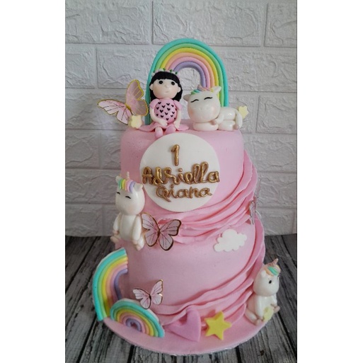 

Kue Ulang Tahun Tingkat 22&15cm Fondant