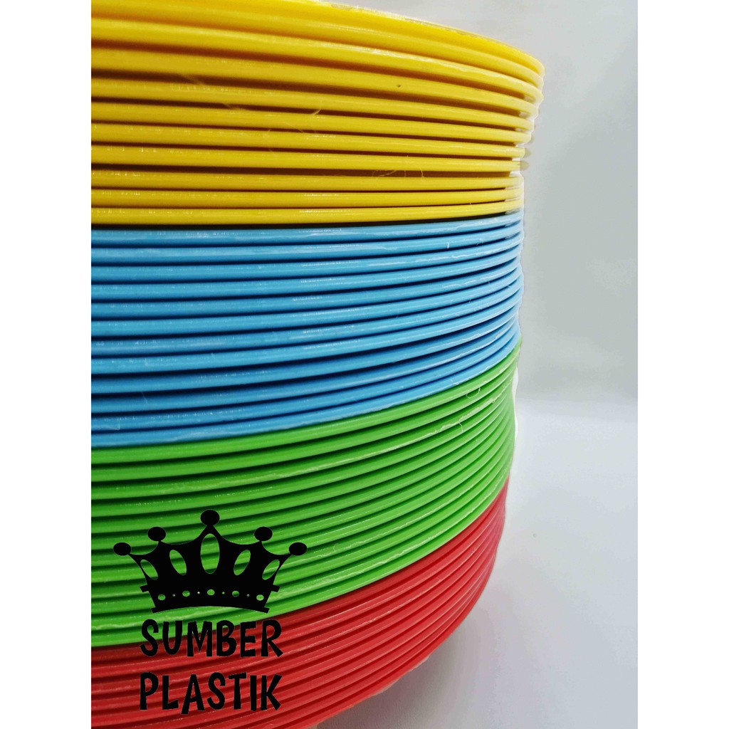 Piring Makan Plastik Lusianan Murah Meriah 9 Inch PALING LARIS (1Lusin 12pcs)