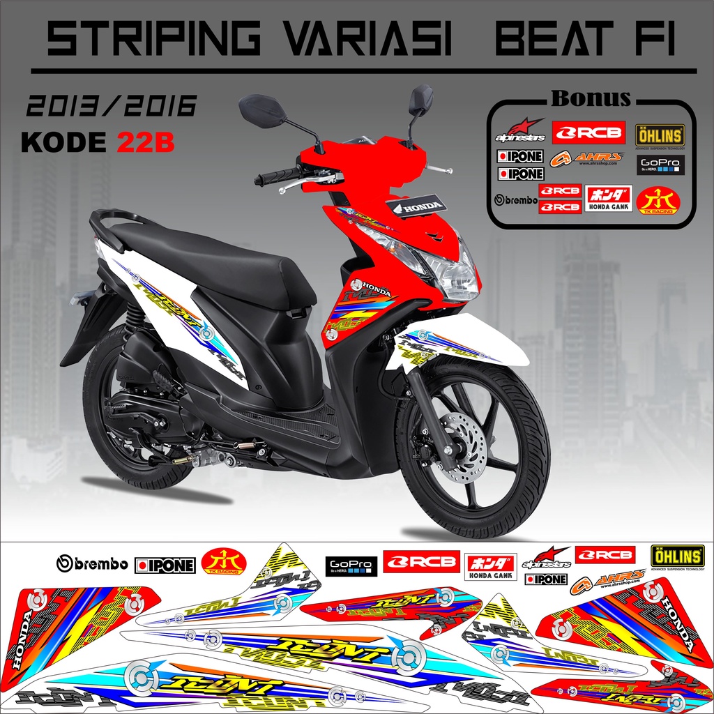 Striping Beat Variasi Stiker Beat Kode 22