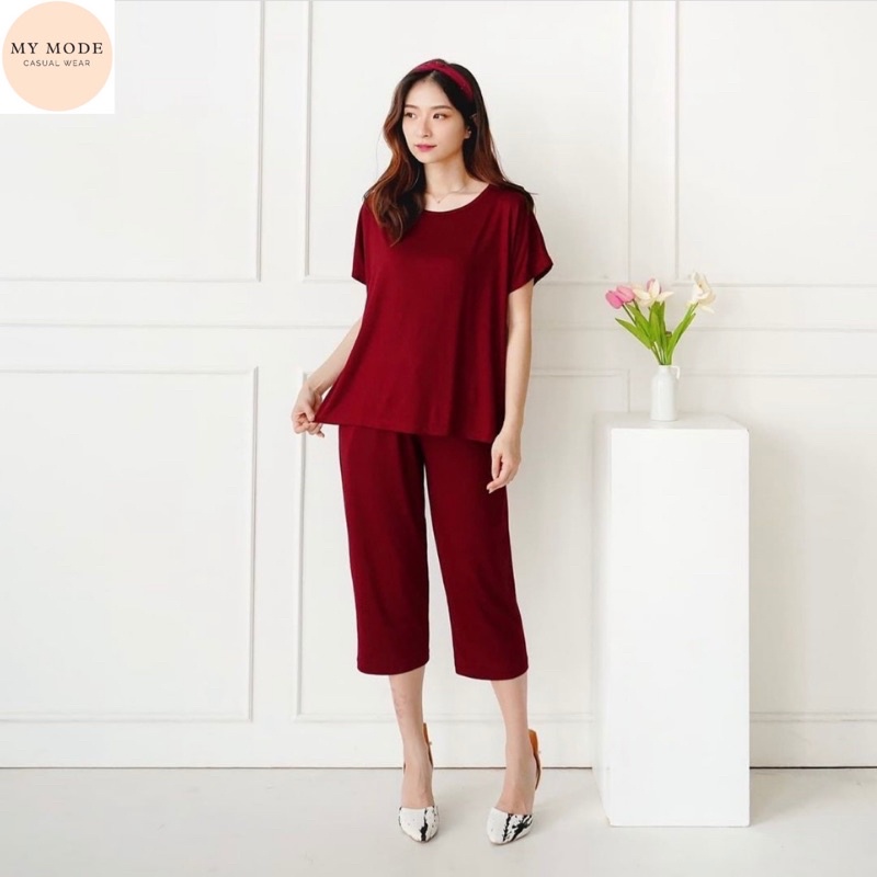 Rayon Set Polos Wanita Best Seller - Setelan Wanita