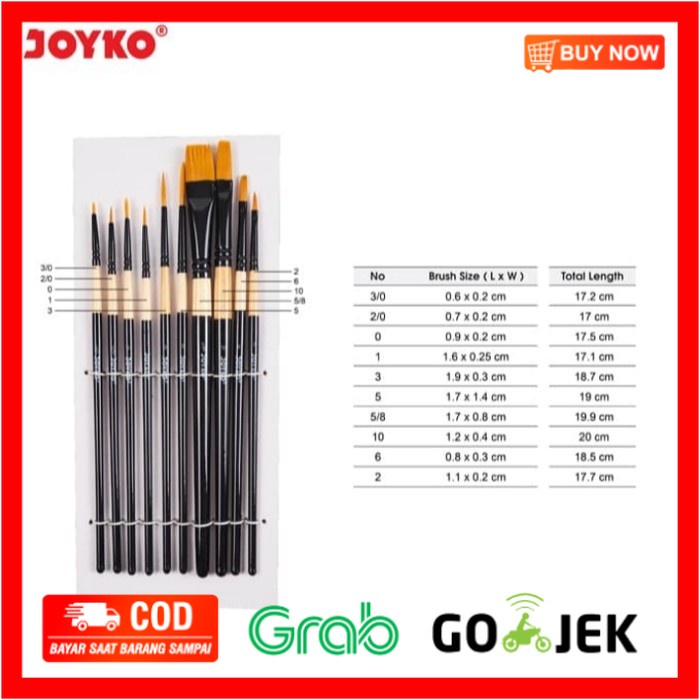 

(BISA COD) BRUSH / KUAS LUKIS KALIGRAFI / KUAS LEMBUT - JOYKO