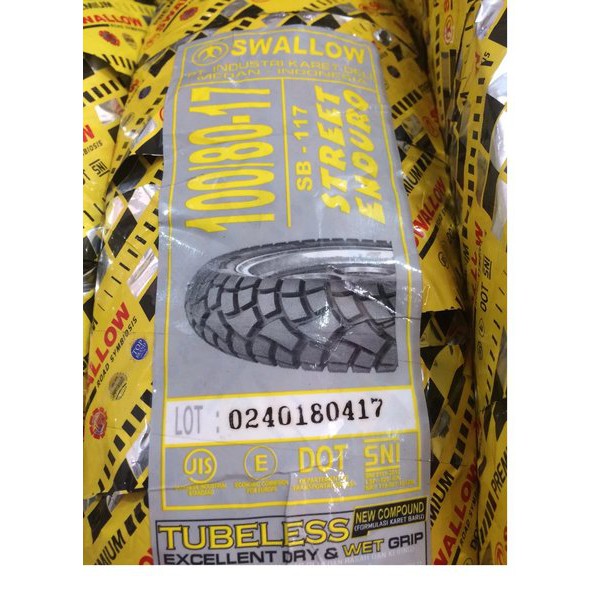 Ban Luar Swallow 100-80 Ring 17 Type Street Enduro