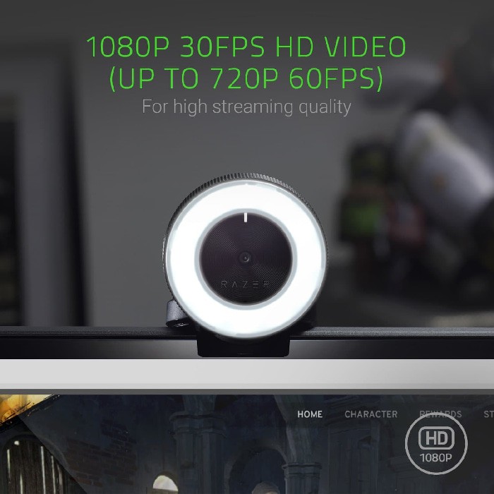 Razer Kiyo - Full HD 1080P Professional Online Webcam Streaming Camera