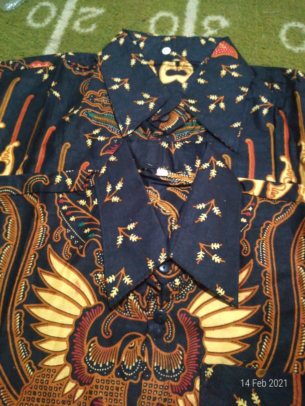 Batik Couple Ayah Anak Motif Kupu Sogan,baju Batik Keluarga,batik Anak Cowok