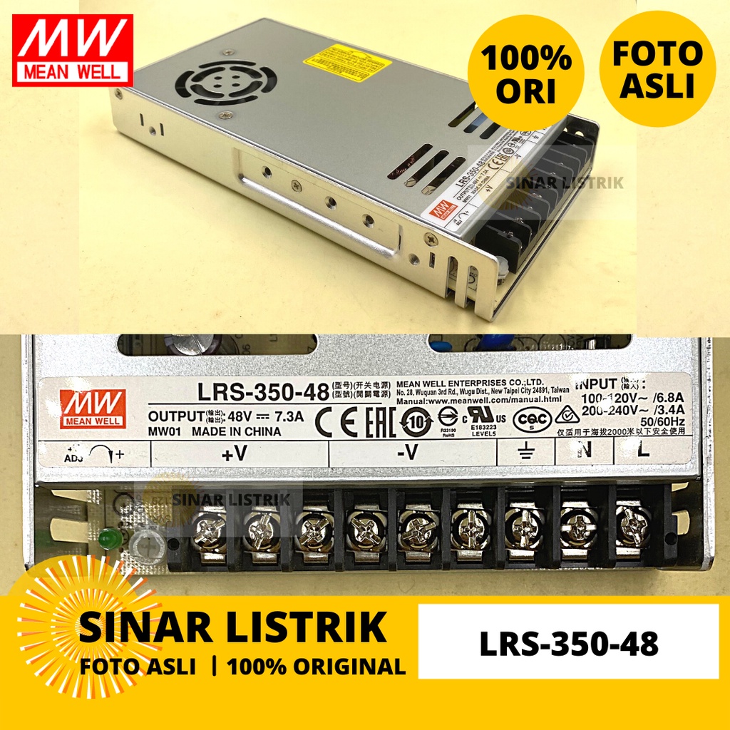 Mean Well LRS-350-48 350W Switching Power Supply 48V 7.3A Enclosed