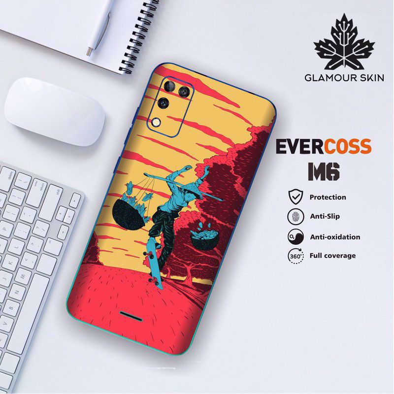 *(Dapat2PCS)* EVERCOSS M6 Garskin Case/Stiker Protector Motif SKATE