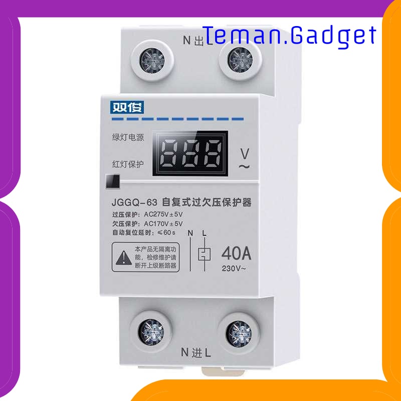 TG-DG515 HDP DIN RAIL OVER UNDER VOLTAGE PROTECTION 230V 40A - ZFSGQ-63