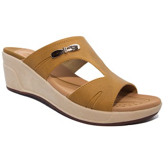  Homyped  Caitlyn N66 Sandal  Wedges Wanita  Coklat Muda 