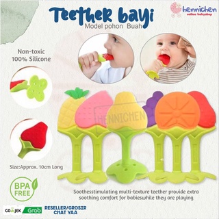 Teether Kerincingan bunyi Genggam bayi dan anak bahan aman motif random