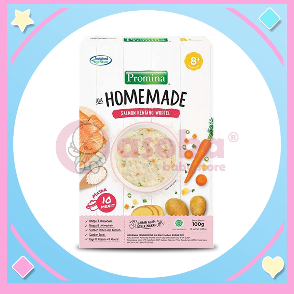 Promina 8+ Homemade Bubur Salmon Kentang Wortel Box 100g ASOKA