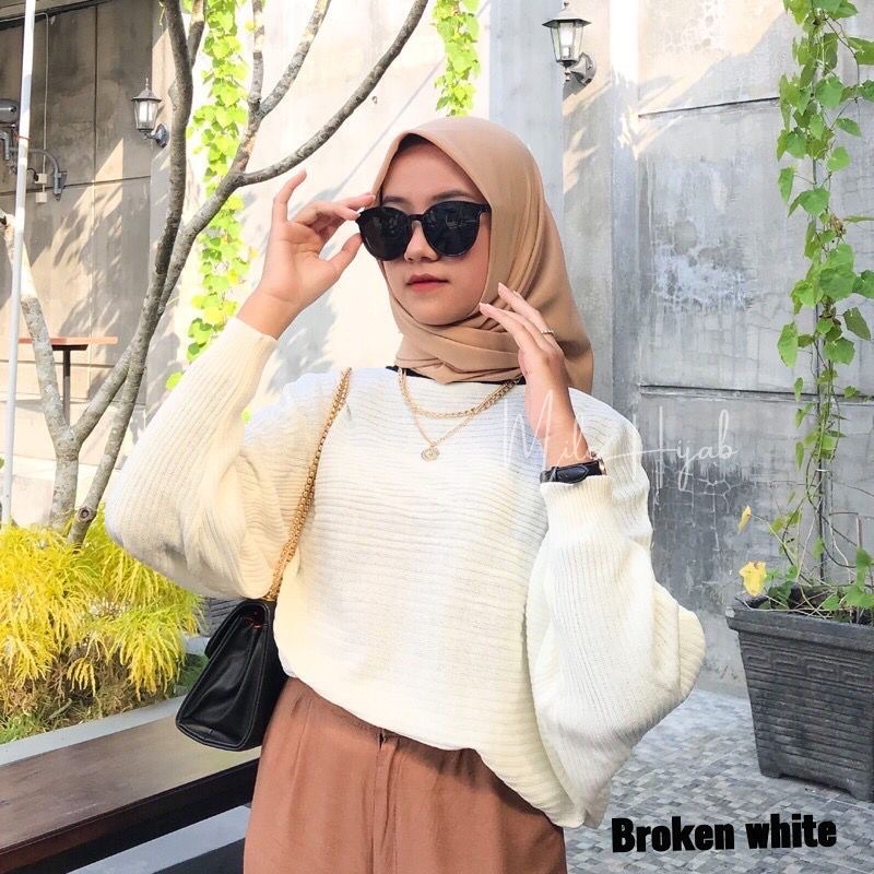 LASPERAL BLUSE BATWING RAJUT / ATASAN RAJUT BATWING