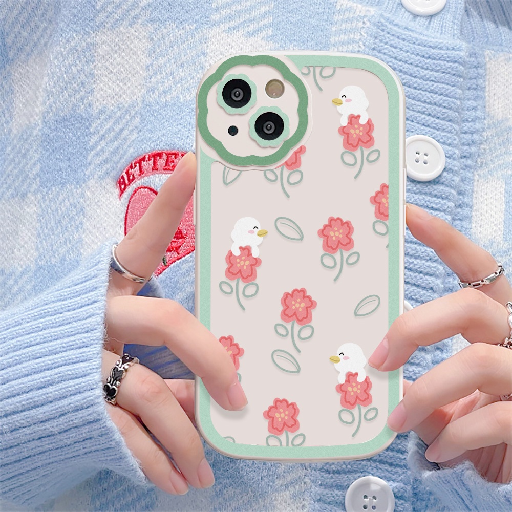 Soft Case Silikon Motif Bunga Untuk iPhone 11 Pro Max 12 Pro Max 13 Pro Max XR X XS Max