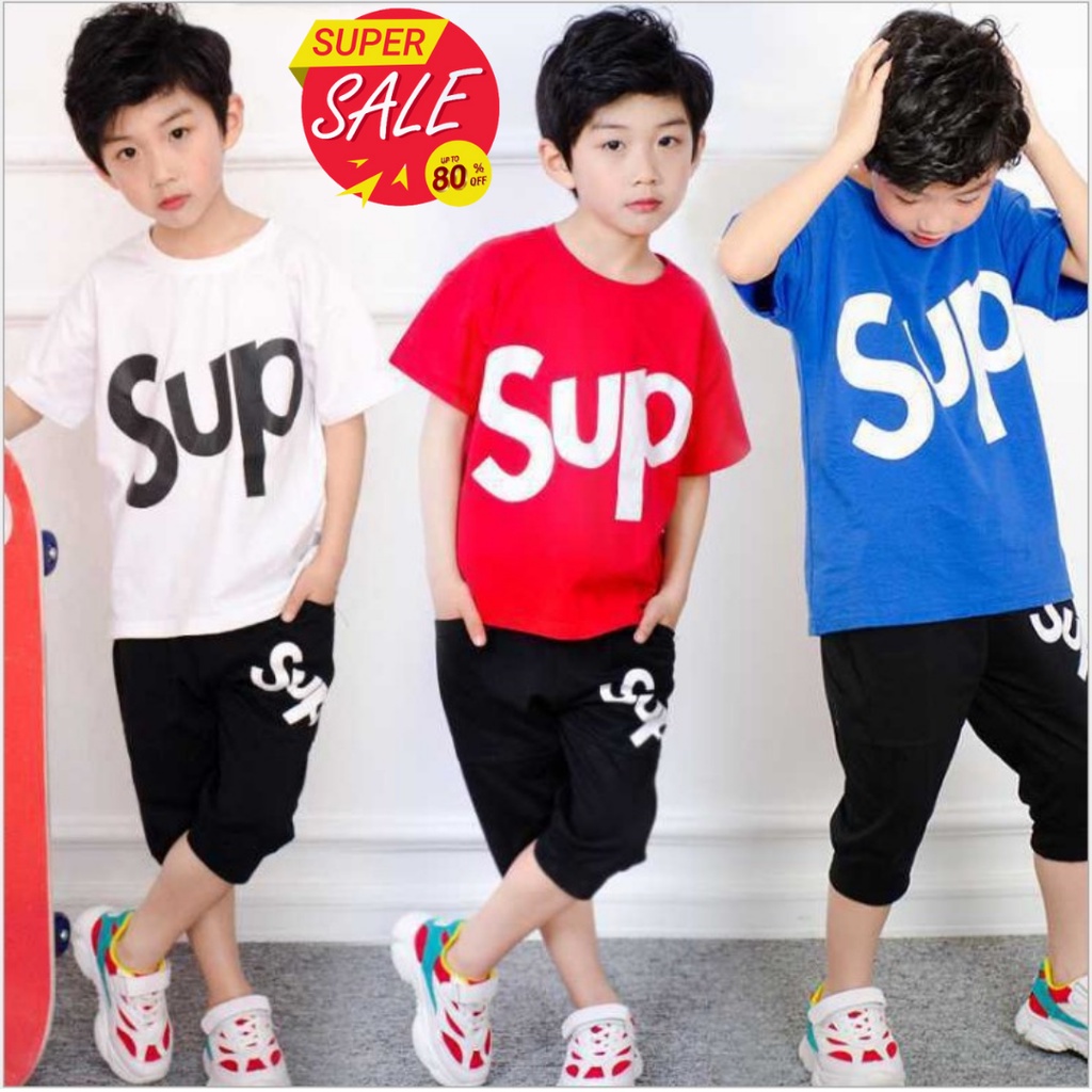 littlekiddoss KF2002 Setelan Anak Supr Kaos Celana Anak Premium Setelan Anak Laki-Laki Import SUPERSALE