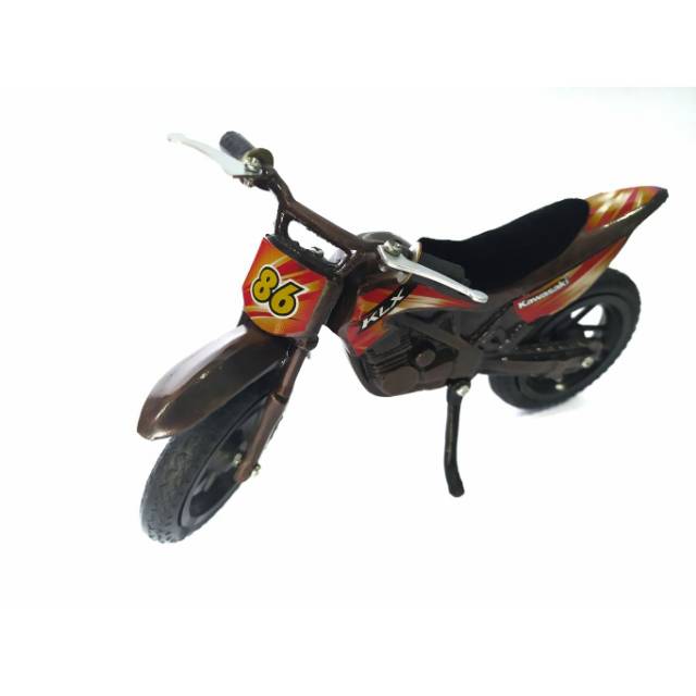 MINIATUR MOTOR BALAP TRAIL BAHAN LOGAM 32x15x7 cm - PAJANGAN DEKORASI RUMAH - MAINAN ANAK MURAH