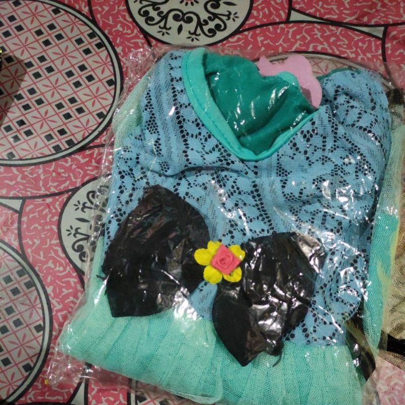 dress anak 1 2 tahun gaun anak mewah tumpuk canda pita hitam ( dress black pita )