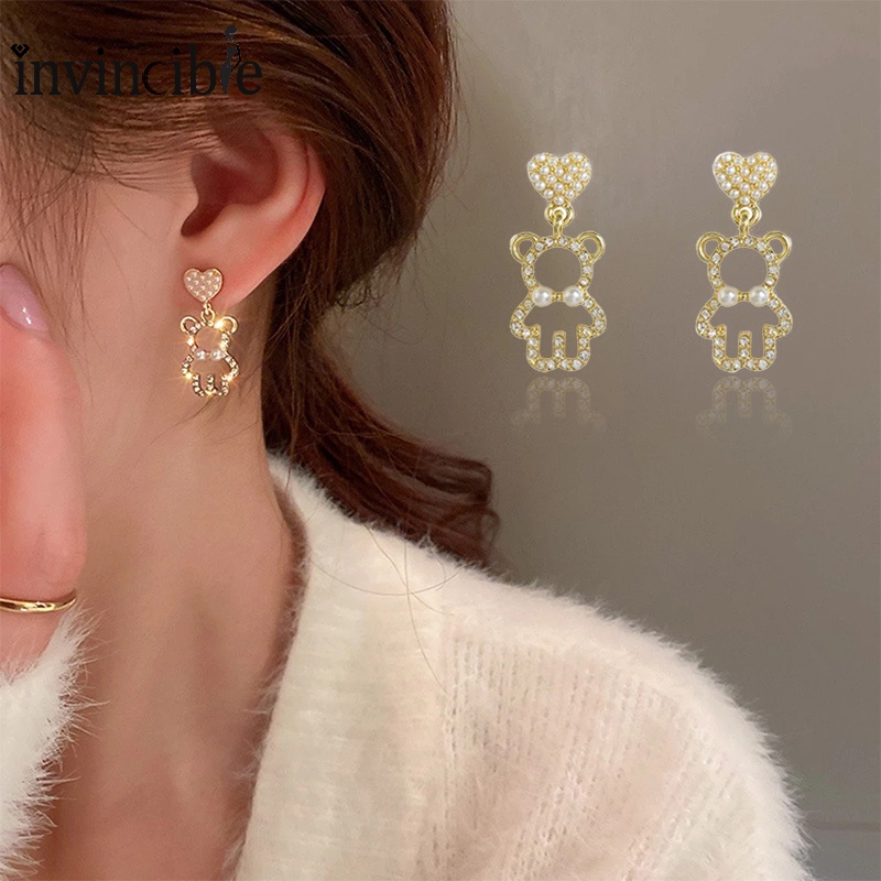 Anting Stud Kristal Zircon Mutiara Bentuk Ekor Ikan Tidak Teratur Untuk Perhiasan Wanita