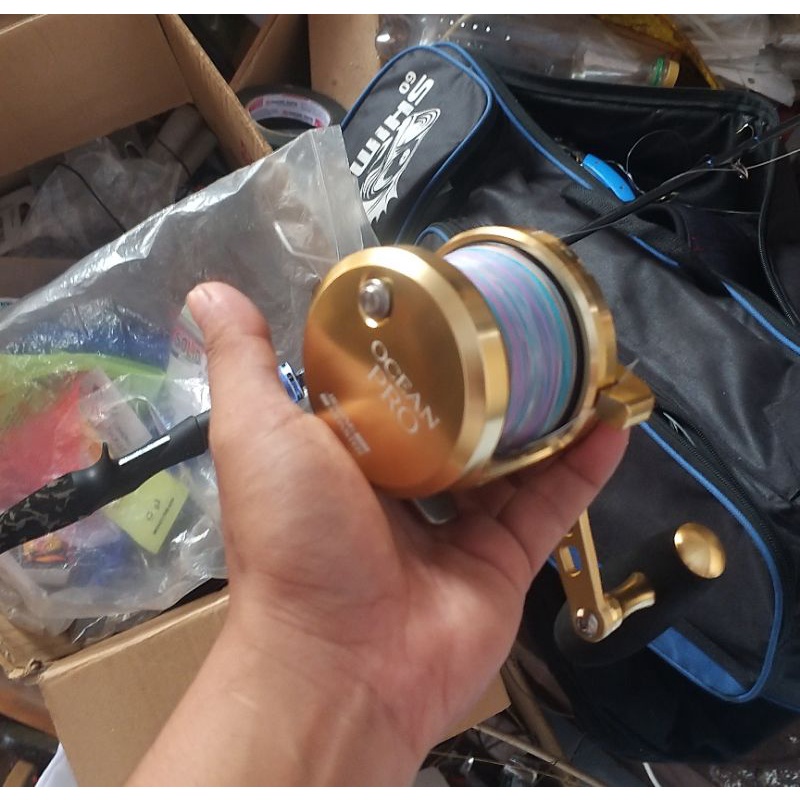 Reel OH JM Ocean pro 500R, jiging monster endel kanan + pe5 falcon 500m