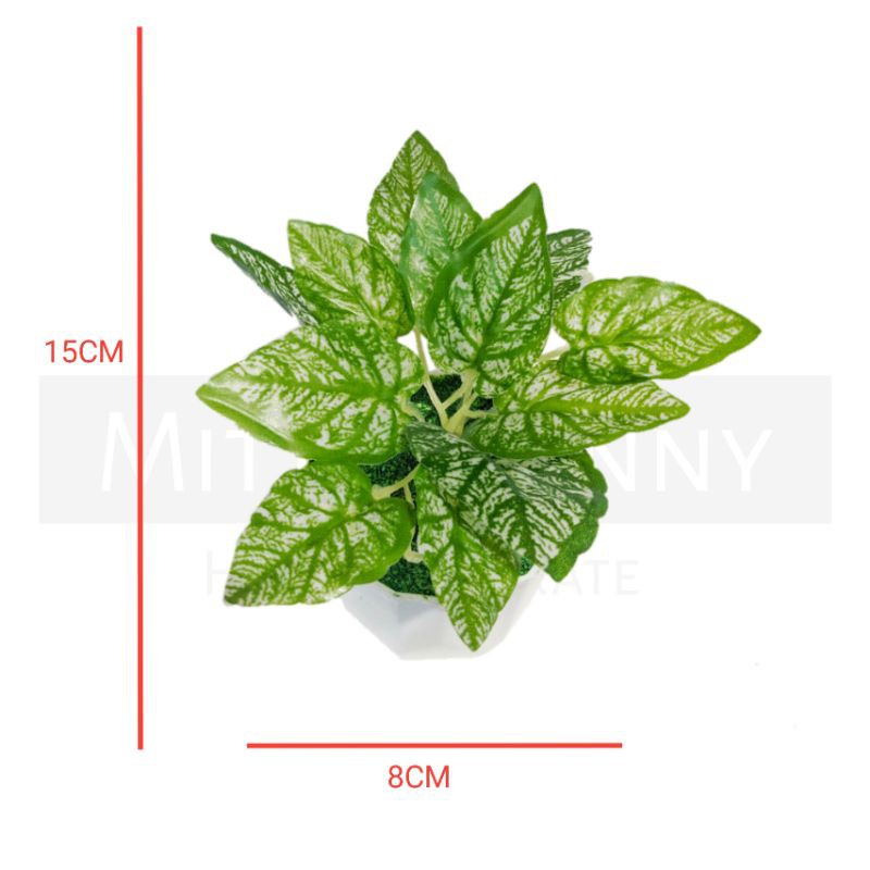 DAUN HIAS PLASTIK TANAMAN BUNGA PLASTIK BUNGA DEKORASI RUMAH TANAMAN HIAS PALSU BUNGA ARTIFICIAL-4