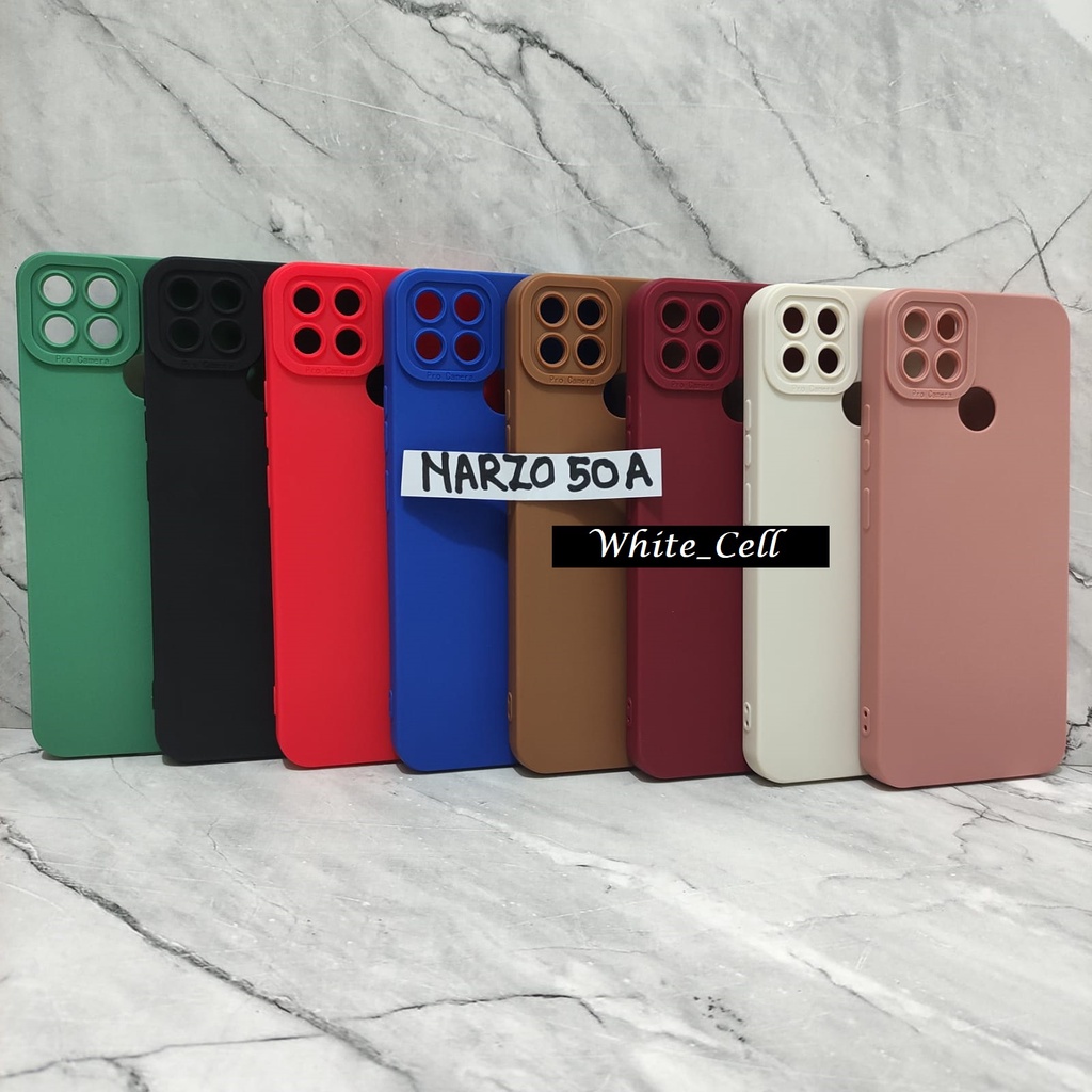 SoftCase ProCamera Silicon Matte Case Full Cover Realme Narzo 50A Narzo 50I GT Neo 2 White_Cell