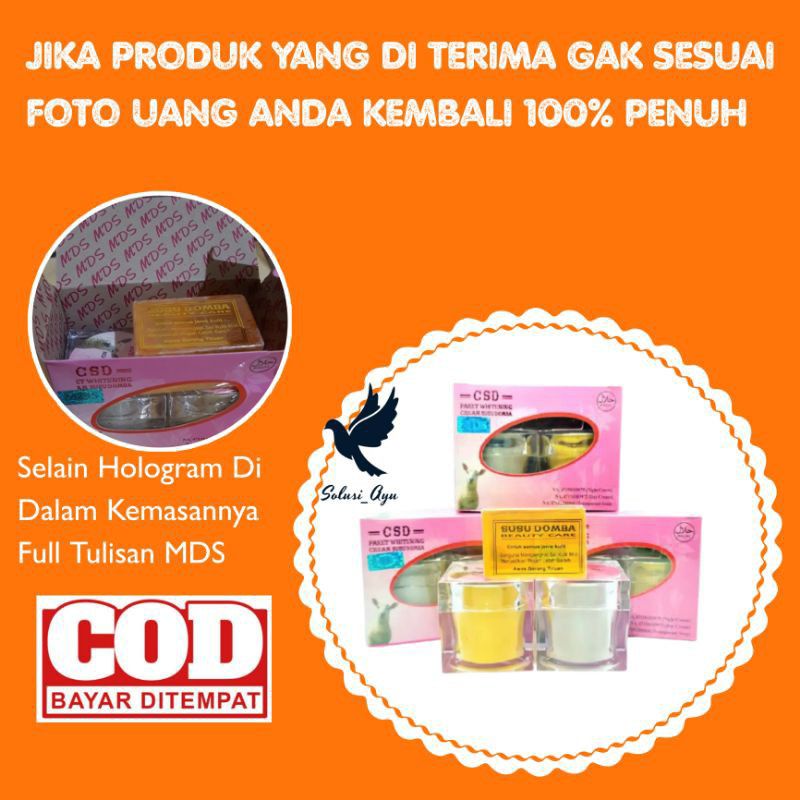 Paket Cream Susu Domba Holo MDS Original Bpom Krim Pemutih Wajah Thailand