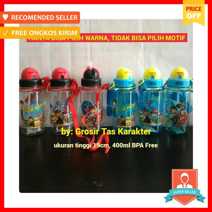 Botol Minum & Termos - Tempat Botol Minum Anak Cowok Karakter Paw Patrol 400Ml Sekolah - Bekal