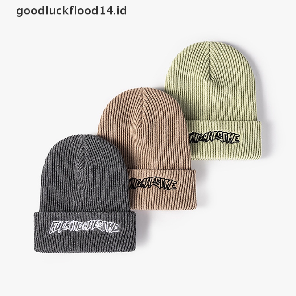 [OOID] Fashion Fucking Awesome Winter Hip-hop Knitted Beanie Casual Hat Warm Unisex Cap ID