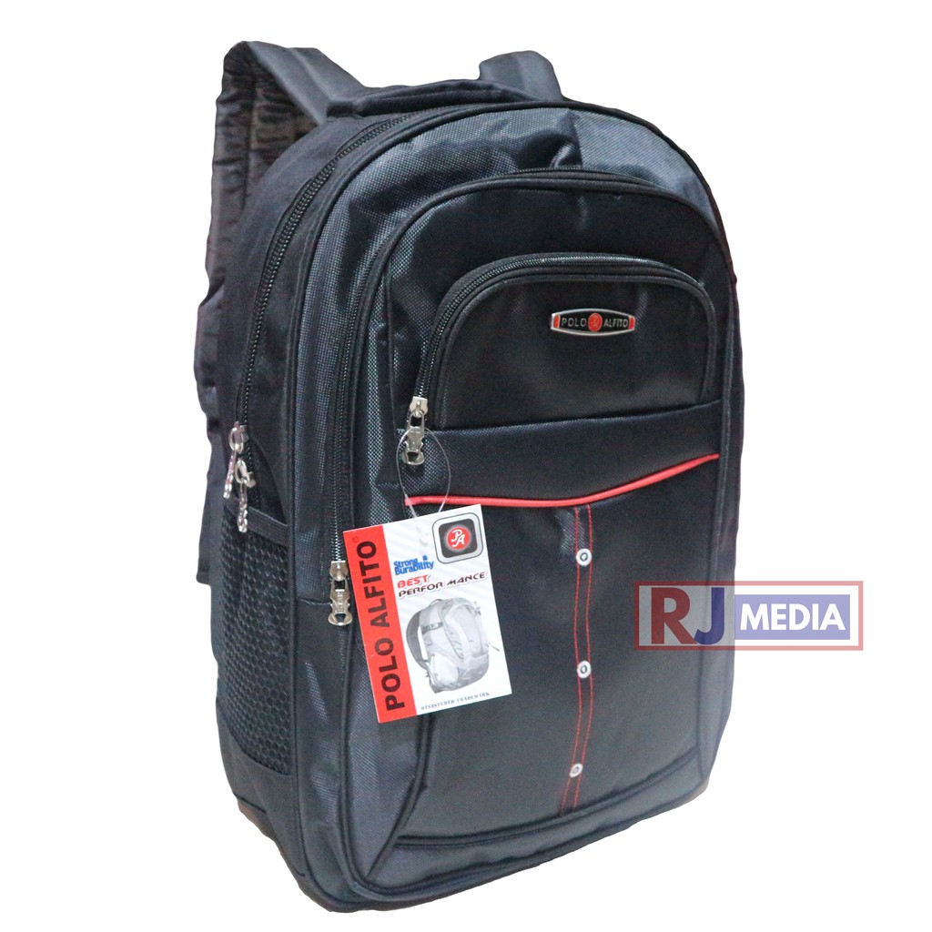 BUY 1 GET 1 FREE Tas Gendong Polo Alfito Ransel Punggung Laki-Laki SMP SMA BagPack Cowo Kuliah Kerja