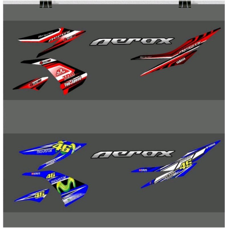 Striping Aerox 155 Variasi Yamaha Sticker Stiker Skotlet Lis Motor Lis Body Lis