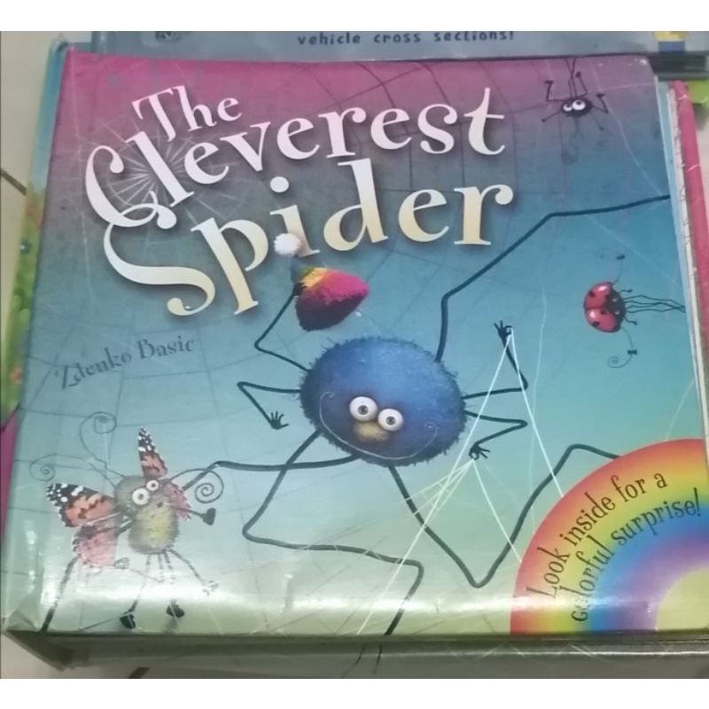 Buku Boardbook pop up the Cleverest Spider preloved seken