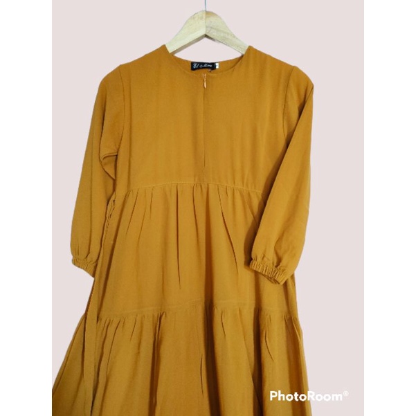 GAMIS SYAR'I ANAK PEREMPUAN REMAJA ATAU TANGGUNG SIZE S M L CERUTY BABYDOLL