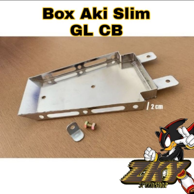 Tempat Box Aki Slim Pangkon Accu Slim Motor Honda CB GL MEGA PRO TIGER