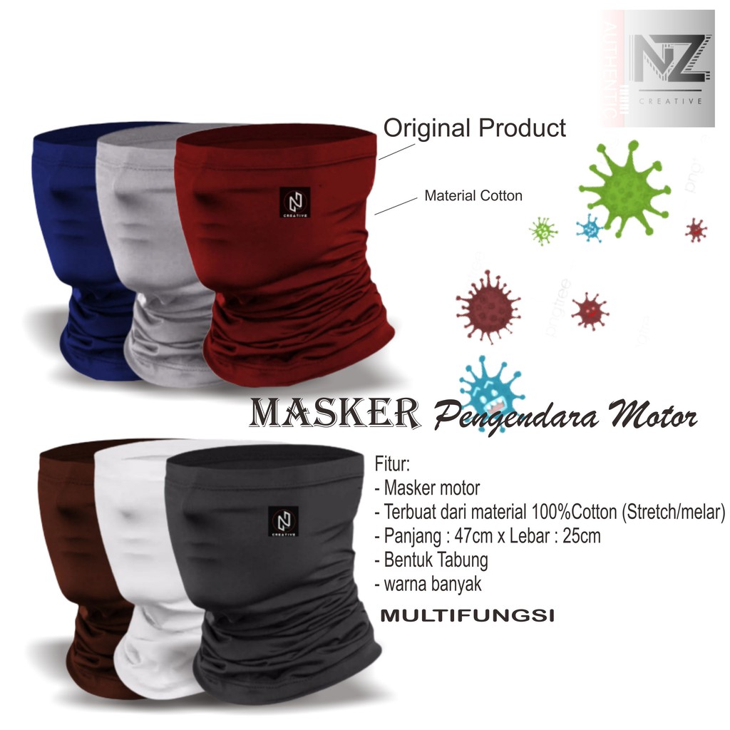 Masker Buff Motor/Masker Bandana Multifungsi